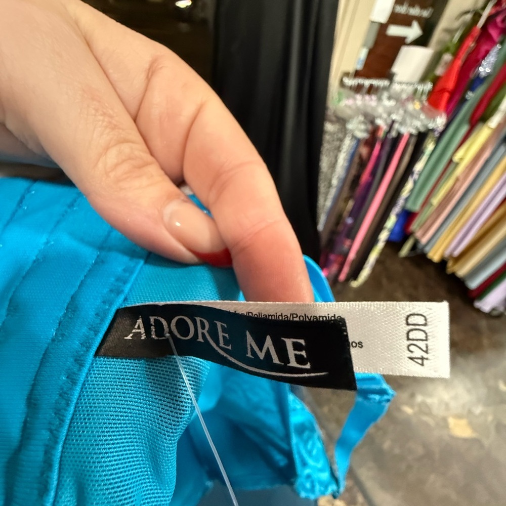 Adore Me Blue Lace Underwire Bra Size 42DD - Picture 3 of 3